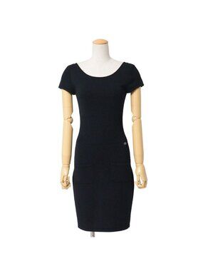 Chanel Dress 34 Knit Lion Button Decoration